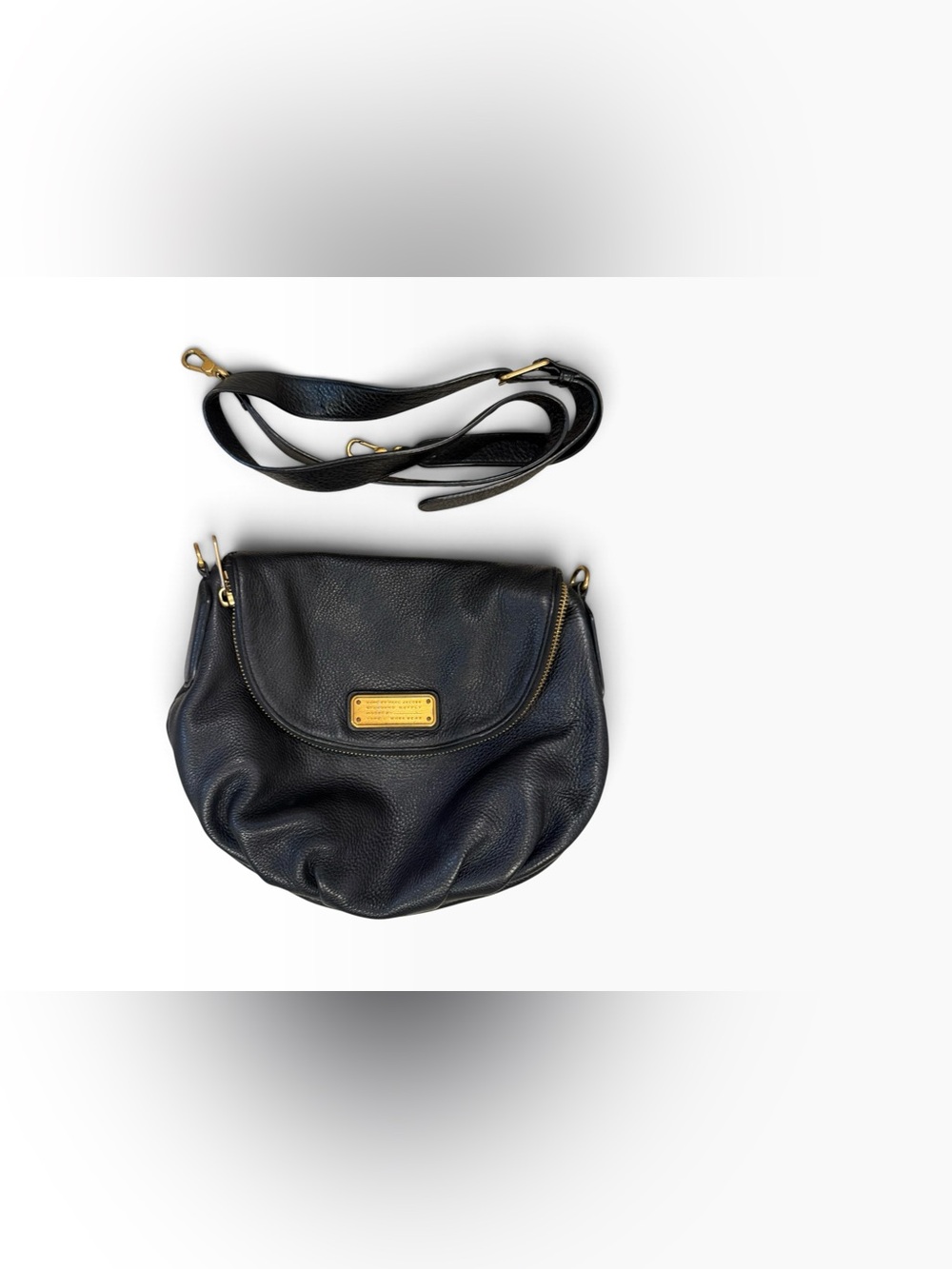 Marc by Marc Jacobs Black Pebbled Leather Flap Crossbody Bag